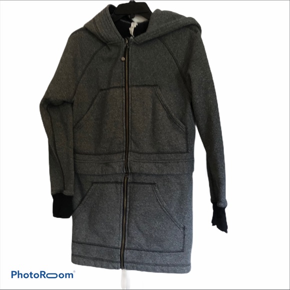 lululemon athletica Tops - Lululemon Convertible Hooded Fleece Jacket Gray 6